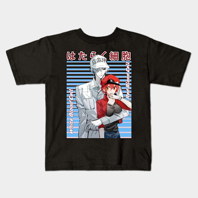 Classic Photo White & Red Blood Cell Comedy Japanese Anime Kids T-Shirt by QuickMart